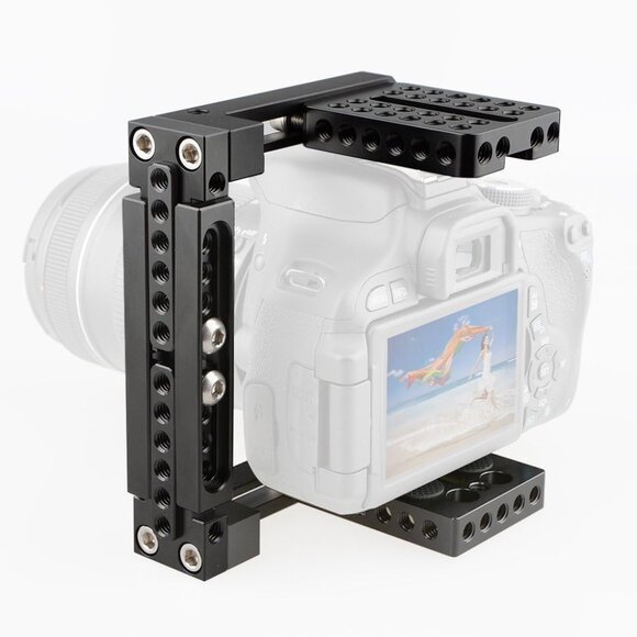 CAMVATE Adjustable Camera Cage Fit for Right Handle and Left Handle Camera - Picture 1 of 7